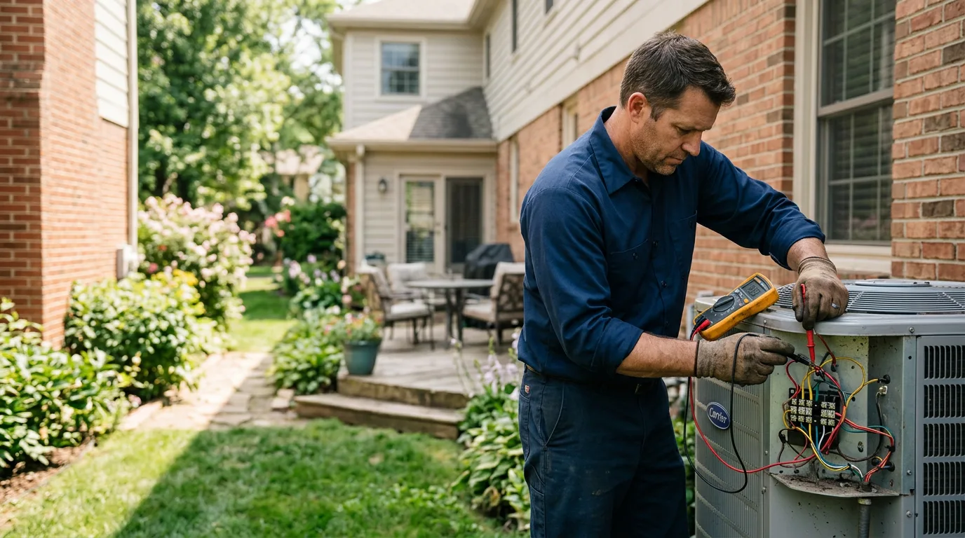 HVAC technician working near Hot Springs, VA